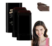 Fashaura Hair Dye Comb, Betun Para Canas, Hairdressing Wand Color, 2-In-1 Hair Color Stick, Safe and Convenient Hair Dye Comb for Women Men, Portable Dye Comb for Gray Hair Coverage (2Pcs Brown)