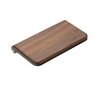 Fasheepfa Tirador de puerta corrediza empotrable con tapa abatible para gabinete, aleación de zinc, acabado de nogal, perilla cuadrada para cajones (negro)