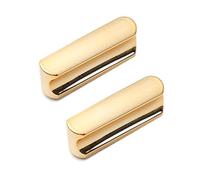 Fasheepfa Tiradores de plástico ABS para gabinete, paquete de 2 tiradores curvados dobles para cajones de cocina, baño, armario, tocador, puertas de armario (cobre, 31 mm)