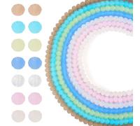 FASHEWELRY 7 hilos de cuentas de vidrio afilado en rondelle, 4 mm, pequeñas cuentas sueltas de cristal facetado para la creación de collares, pulseras, joyas de bricolaje