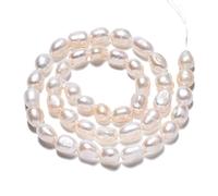 Fashewelry 8-10 mm Perlas de perlas blancas Perlas naturales cultivadas de agua dulce irregulares Aproximadamente 39-40 piezas / Hebra para collar Pulsera Pendiente Fabricación de joyas