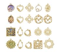 FASHEWELRY Colgantes de bisel abierto, Kunststoff Zink