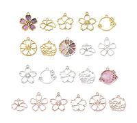 FASHEWELRY Colgantes de bisel abierto, Kunststoff Zink, Resina.