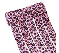 Fashewelry Rollo de cinta de grogrén de leopardo de 25 yardas de 5 rollos de cinta de tela de impresión de animales salvajes para envolver regalos, lazos para bodas, fiestas