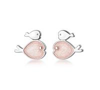 Fashion 925 Pequeño Esmalte de Pescado Rosa Damas Lindas exquisitas Accesorios de joyería aretes de Gama Alta