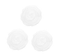 Fashion Accessories Brooch Festivals Large Pin Fabric Rose Brooches Women Lapel Pins for Wedding Badge Organza White
