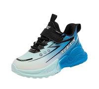 Fashion All Children Sports Shoes Girls Boys Flat Sole Thick Sole No Comfortable Casual Niña Plata Dedos Separados Zapatillas (Blue, 28.5 Little Child)