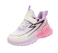 Fashion All Children Sports Shoes Girls Boys Flat Sole Thick Sole No Comfortable Casual Niña Plata Dedos Separados Zapatillas (Purple, 33.5 Big Kids)