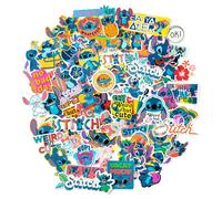 Fashion Angels Paquete de calcomanías de vinilo de Disney's Stitch, incluye 100 calcomanías de puntadas grandes, calcomanías resistentes al agua, extrañas pero lindas, accesorios para cuadernos,