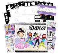 Fashion Angels Solo quiero bailar set de boceto de moda crea atuendos con temtica de baile con 35 pginas de bocetos ms de 100 pegatinas y plantill