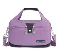 Fashion Anti-Theft Handbag for Women Waterproof Oxford Crossbody Bag Multi-Pocket Shoulder Messenger Bag Lightweight Travel Satchel with Adjustable Strap for Ladies Daily Use (C)