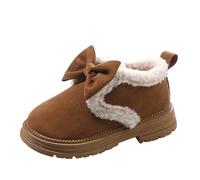 Fashion Big Kids Winter Water Proof Flat Keep Warm Snow Boots Comfortable Shoes Sportschule Kinder 35, marrón, 24 EU