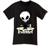 Fashion Blind Skateboard Logo Sport Black Men's T-Shirt Size S-3XL Black XS
