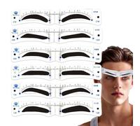 Fashion Brow Stencil - Eyebrow Template for Makeup | Silicone Material with 12 Pieces, 12 Types, Easy Shaping Tool for Men, Boys, Lazy Makeup Application, Reusable