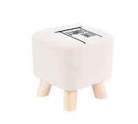 Fashion Cabin Banco de Zapatos de Madera Maciza Banco de Zapatos para el hogar Taburete Cuadrado Redondo Taburete de Tela Taburete para sofá Mesa de Centro Banco Taburete para Sala de Estar (Color: D)