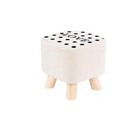 Fashion Cabin Banco de Zapatos de Madera Maciza Banco de Zapatos para el hogar Taburete Cuadrado Redondo Taburete de Tela Taburete para sofá Mesa de Centro Banco Taburete para Sala de Estar (Color: D)