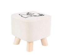 Fashion Cabin Banco de Zapatos de Madera Maciza Banco de Zapatos para el hogar Taburete Cuadrado Redondo Taburete de Tela Taburete para sofá Mesa de Centro Banco Taburete para Sala de Estar (Color: D)