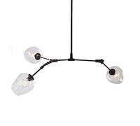 Fashion Chandelier Chandeliers, Industry Sputnik Chandelier, 3S Gold Ceilingd Century Adjustable Hanging Fixture for Kitchen Living Room Bedroom/Amber./8S Light Fixture(Transparent.,3S)