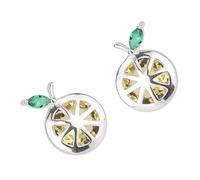 Fashion Creative Drop for Women S Lemon Shape Hoop Earrings Gemstones