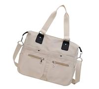 Fashion Crossbody Bag Canvas Multi-Pocket Shoulder Purse Casual Work Tote Handbag for Women Women Multi-pocket Canvas Toted Bag