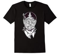 Fashion Dali Surreal Tshirt Noir Retro Eyes On Face Tattoo Art tee tee Shirt T-Shirt Black XXL