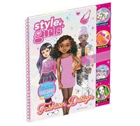 Fashion design. Style girls. Ediz. a spirale. Con busta con 500 strass. Con foglio stencil. Con pagina olografica. Con 3 pagine di stickers
