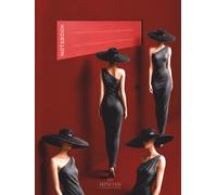Fashion Dolls Unlined Notebook - 8,25x11 in - 120 pages: Elegant Dark Red & Black Matte Hardcover, Large Sketchbook & Blank Journal with Aesthetic ... for School, College & Creative Styling
