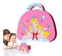 Fashion Dress-Up Stickers, Creative Role-Playing Toys, Princess Makeup Kit, Fantasy Makeup Set, 21x24 cm, / 8.27x9.45in, Creative Girls Role-Playing Toys, for Girls Ages 5+