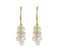 Fashion Elegant Opal Tassel Long Pendant Ladies Christmas Party Banquet Jewelry High-End Earrings