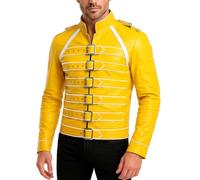 Fashion_First Disfraz de cuero para hombre Freddie Mercury Queen Tribute Wembley, Freddie Mercury Chaqueta, XL