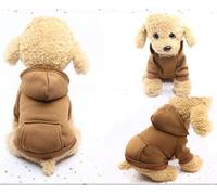 Fashion Focus On Sudadera con Capucha para Perro, con Bolsillos, de algodón cálido, para Perros pequeños, Chihuahua, Ropa para Cachorros y Gatos, XL, Coffee