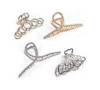 Fashion hair claw clips, 4-piece set, durable and non-slip, suitable for various styles