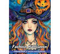 Fashion Halloween: Adult Coloring Book with Fashion Halloween for Stress Relief and Relaxation (Christmas Coloring Pages)