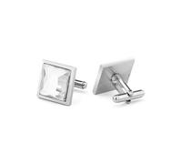 Fashion High-end Geometric Crystal Cufflinks for Men's Business Banquet French Shirts(Silver color-09)