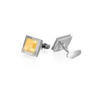 Fashion High-end Geometric Crystal Cufflinks for Men's Business Banquet French Shirts(Silver color-12)