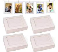 Fashion HW 40 marcos blancos para decoración del hogar, 10 x 15 cm, papel para fotos de bricolaje, marco para colgar en la pared, álbum+cuerda+clips, juego ideal para decoración del hogar