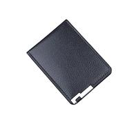 Fashion ID - Cartera corta de color sólido con ranuras para tarjetas, funda para licencia de conducir, bolsa de mano más cartera (negro, talla única)