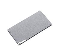 Fashion ID - Cartera larga de lona con cerrojo para hombre, con múltiples ranuras para tarjetas, bolsa de mano con texto en inglés "If I Could Give You One", gris, Talla única