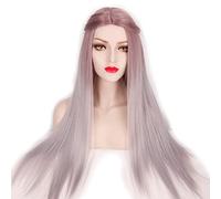 Fashion ita Long Straight Auburn Grey Ombre Wig Cosplay Costume Synthetic Hair Wigs For Women