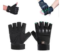 FASHION ITEM Guantes impermeables con linterna LED, regalos para hombres, guantes con luces en las yemas de los dedos, guantes iluminados para pesca, camping, mecánico (verde)