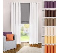 Fashion&Joy - Cortina con ojales (opaca, microfibra)