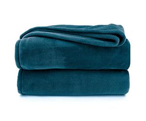 Fashion&Joy Typ380 - Manta de Franela, Cobija de Invierno para Cama de 150 cm, muy suave, 2 tamaños, fácil de limpiar, no deja pelusas, calidad certificada, poliéster, Dunkel-petrol