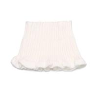 Fashion Knitted Fake Collar Women Warm Turtleneck Detachable False Winter Windproof Scarf With Wooden Ears Neck Guard(White)