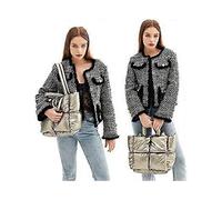 Fashion Large Puffer Tote Bag Quilted Top-Handle Shoulder Bag Soft Down Cotton Padded Tote Handbag with Zipper
