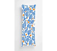 Fashion Leaves Body Pillow Case Cover 40x145cm, Long Backrest Cushion Pillow Protector with Zipper, Decorative Bedding Pillowcase, Soft Body Pillow Cover for Couch Bedroom Blue