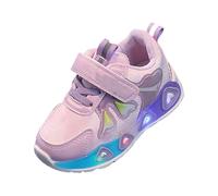 Fashion LED Light Baby Shoes Casual Children Shoes Boys Girls Sandals Soft Kids Sports Shoes Damen Turnschuhe mit Keiabsatz, morado, 28 EU