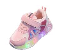 Fashion LED Light Baby Shoes Casual Children Shoes Boys Girls Sandals Soft Kids Sports Shoes Damen Turnschuhe mit Keiabsatz, Rosa., 24 EU