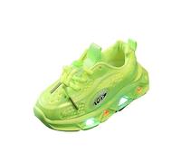 Fashion LED Light Baby Shoes Casual Children Shoes Boys Girls Sandals Soft Kids Sports Shoes Light Sport Shoes Mädchen 24, verde, 35 EU
