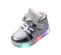 Fashion LED Light Baby Shoes Casual Children Shoes Boys Girls Sandals Soft Kids Sports Shoes Shoes Schuhe Junge 28, plata, 29 EU