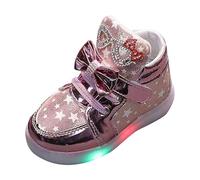 Fashion LED Light Baby Shoes Casual Children Shoes Boys Girls Sandals Soft Kids Sports Shoes Shoes Zapatos 33 (Rosa, 26 Toddler)